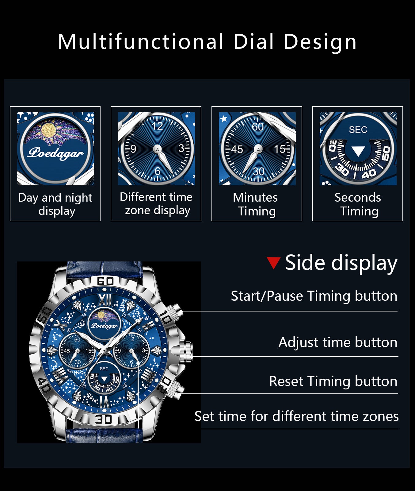 Poedagar Chrono 973 Leather