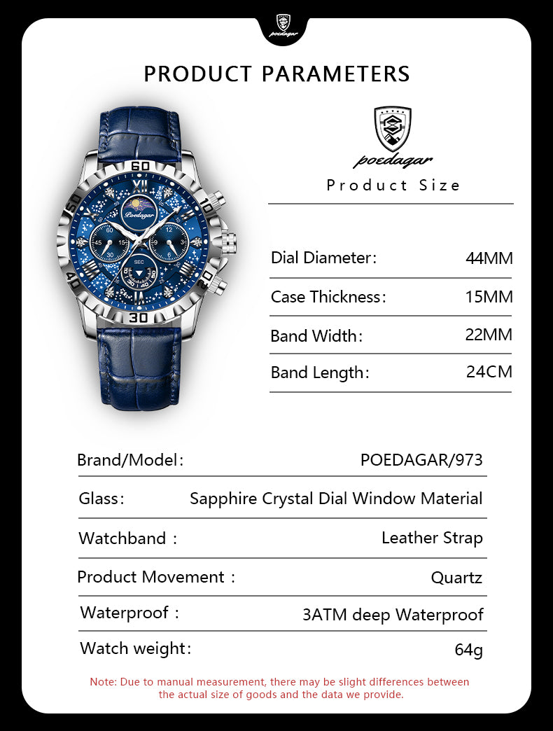 Poedagar Chrono 973 Leather