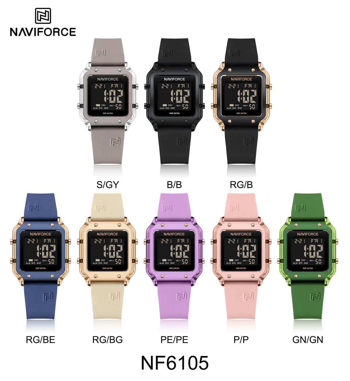 Naviforce Woman Silicone 6105