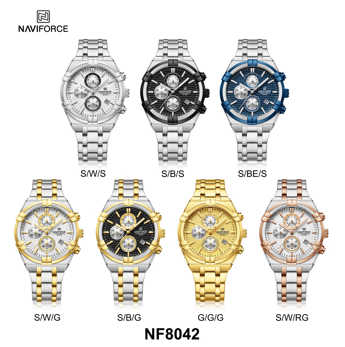 Naviforce Men Chrono 8042