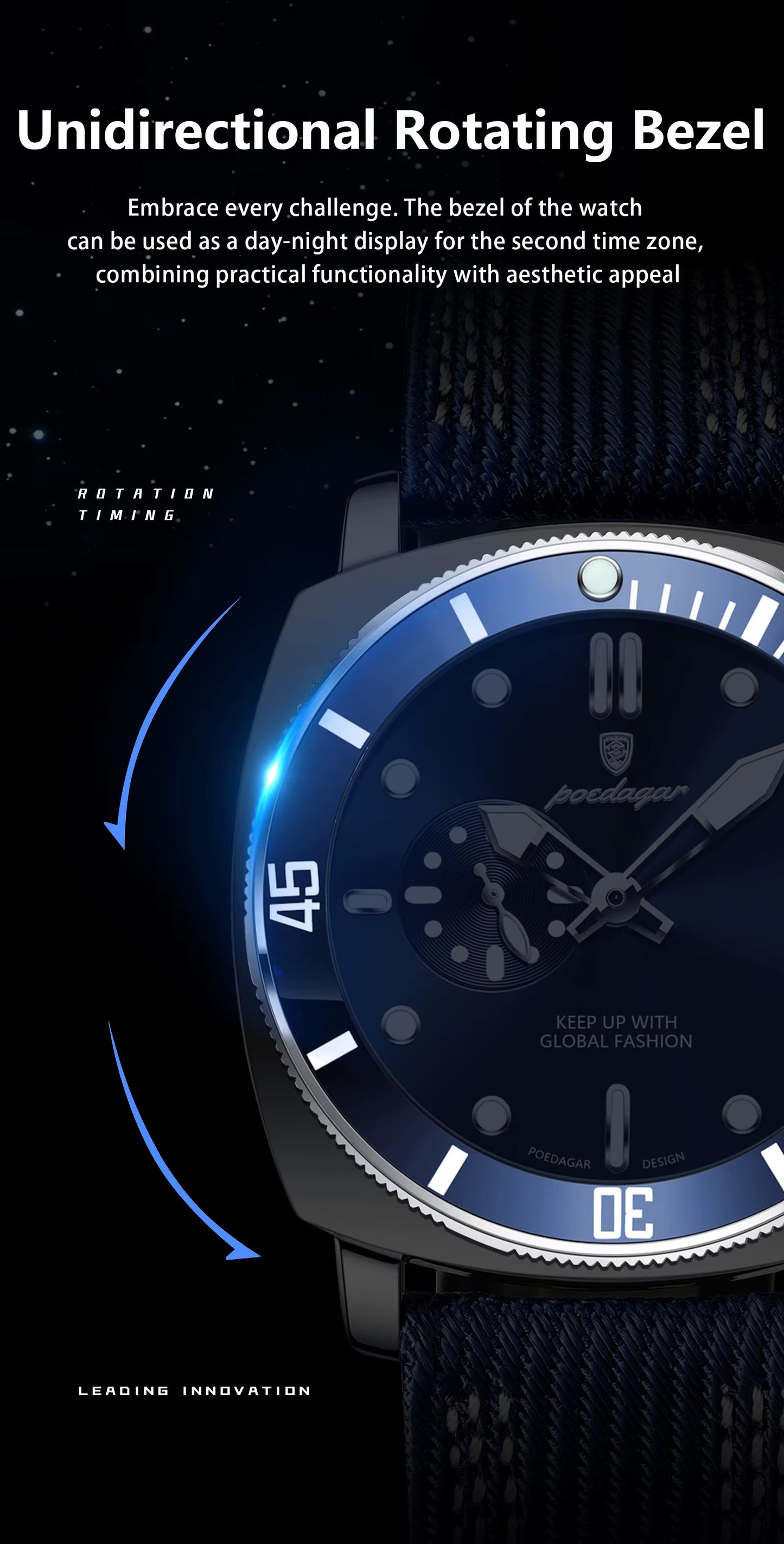 Poedagar Chrono Leather 873