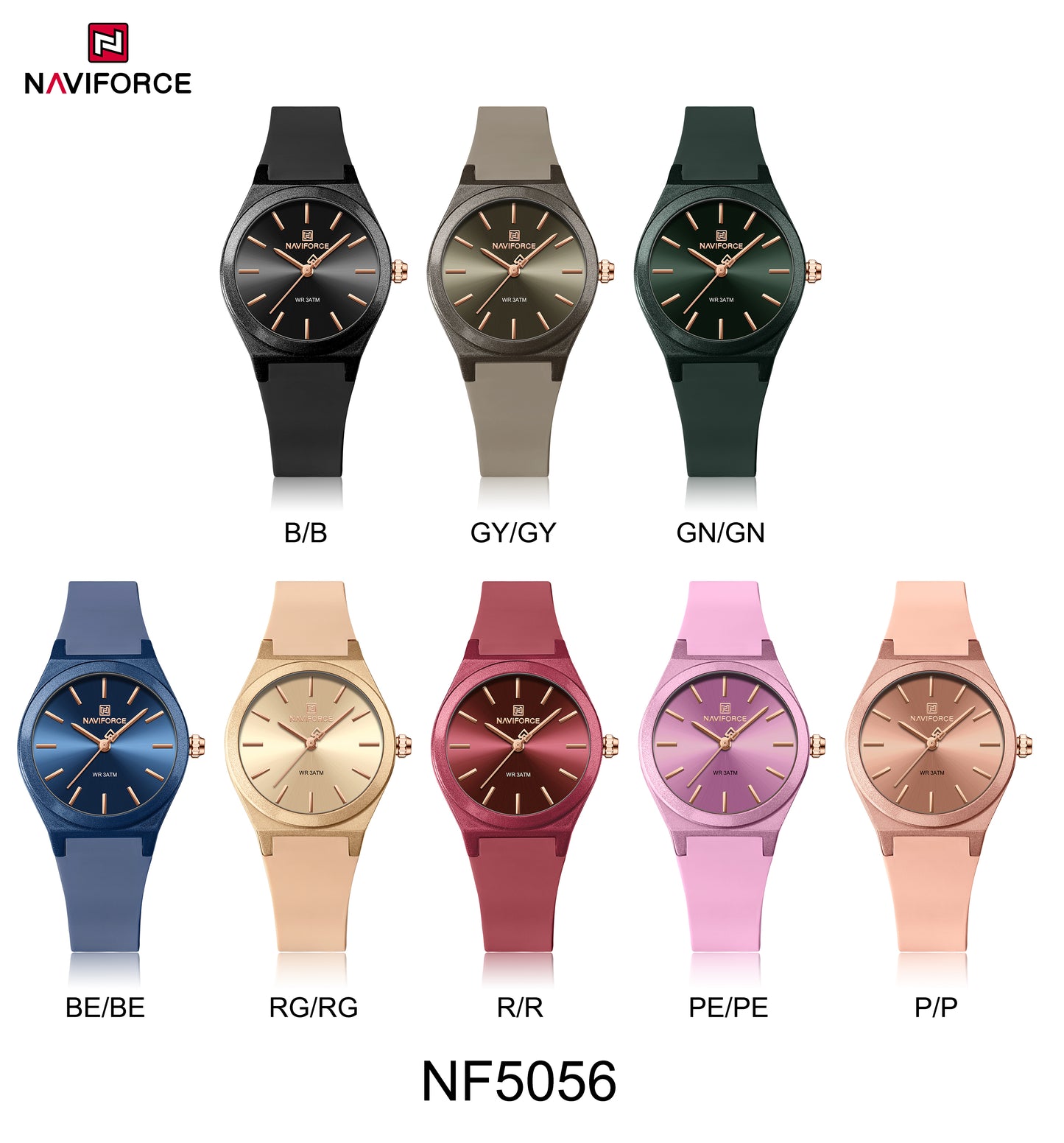 Naviforce Woman Silicone 5056