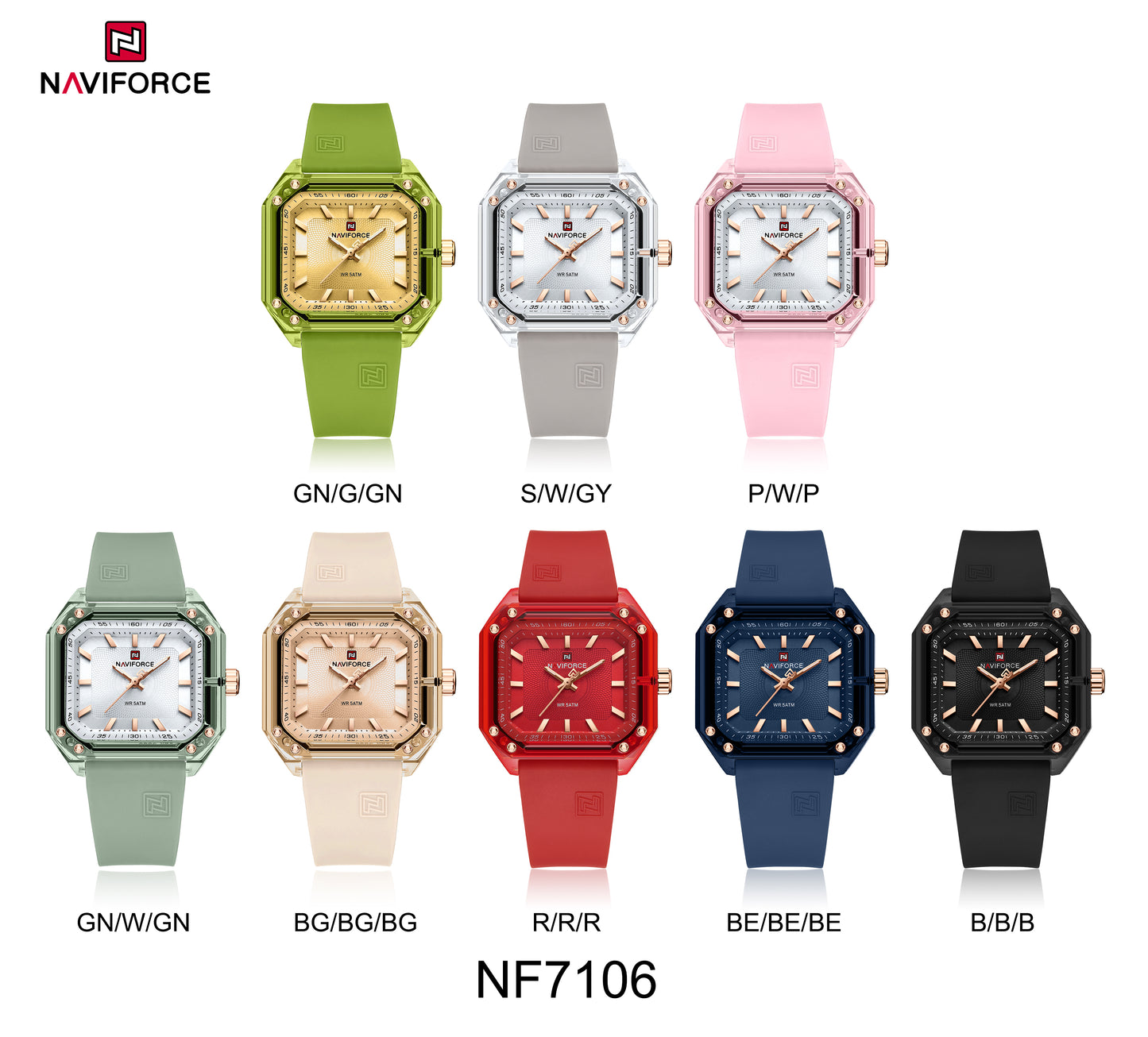 Naviforce Woman Silicone 7106