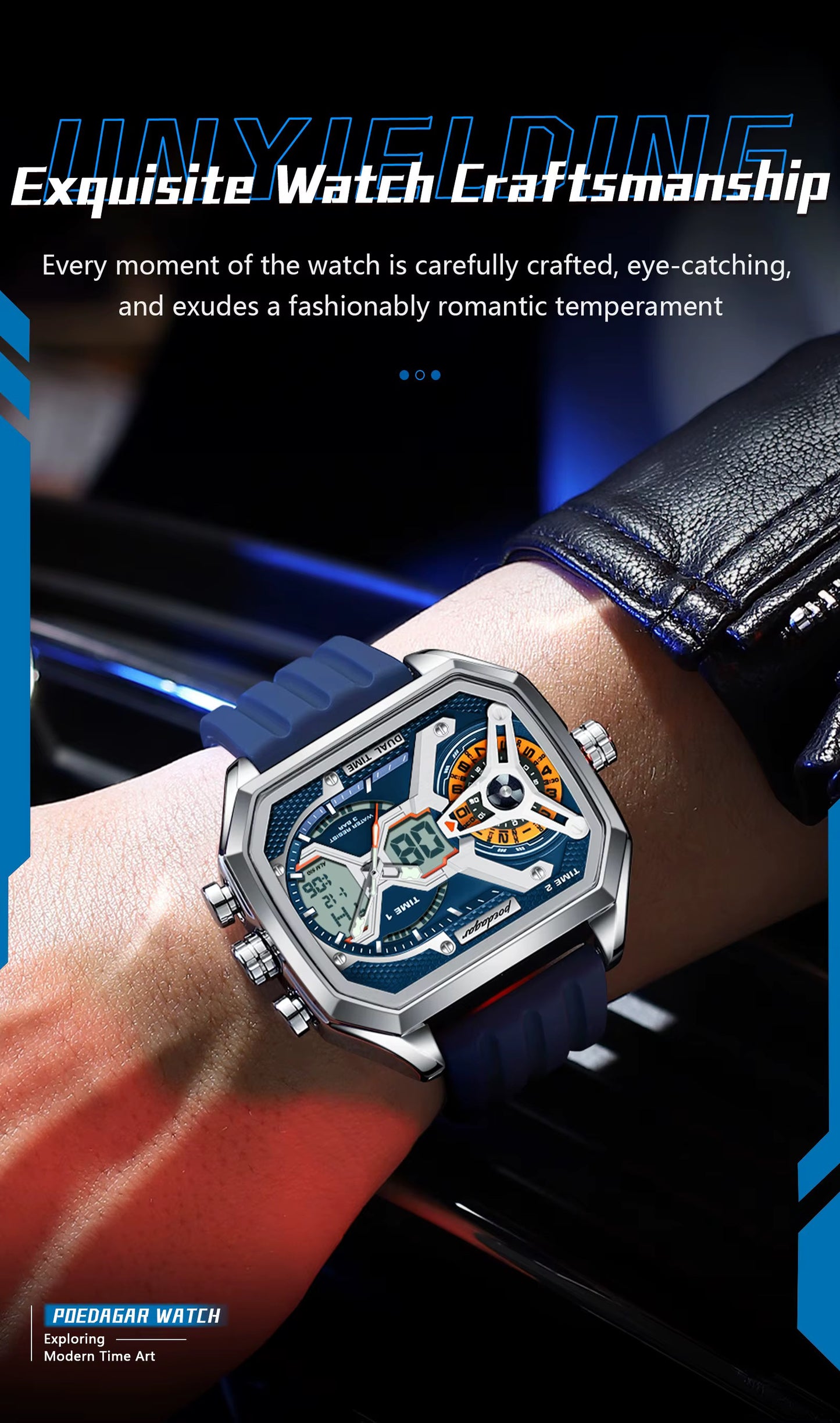 Poedagar Chrono Silicone E106