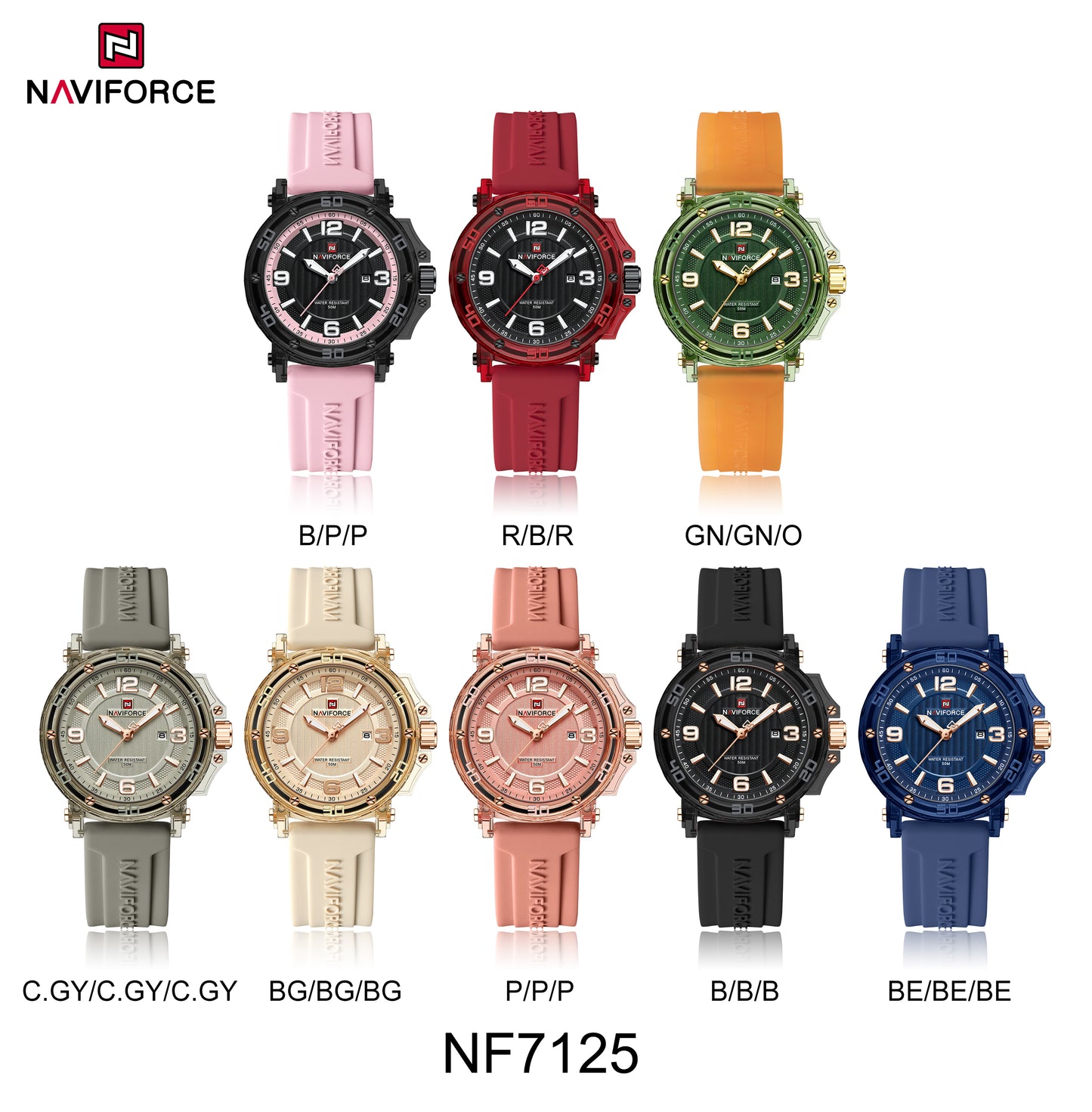 Naviforce Woman Silicone 7125