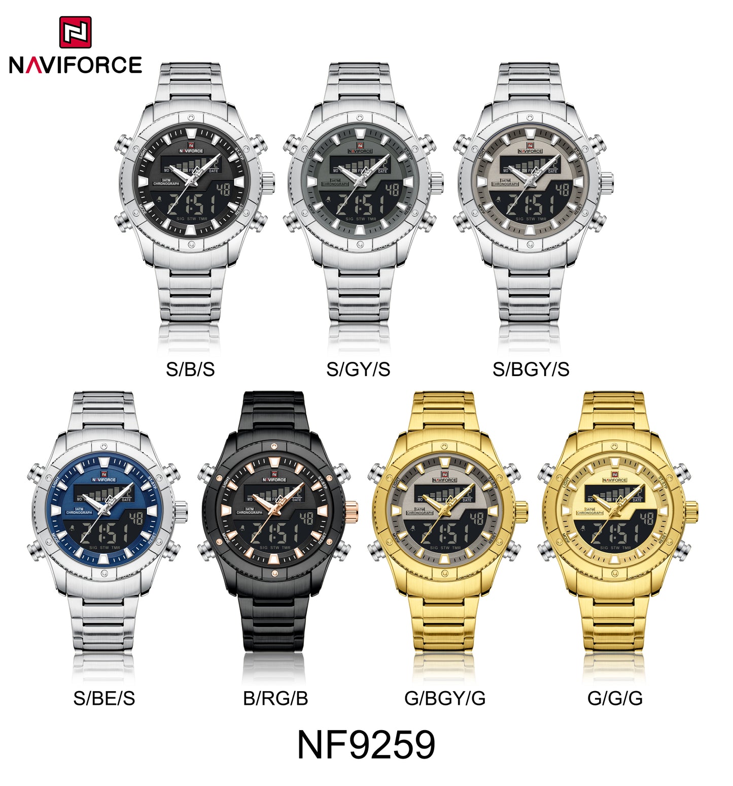 Naviforce Men Double 9259