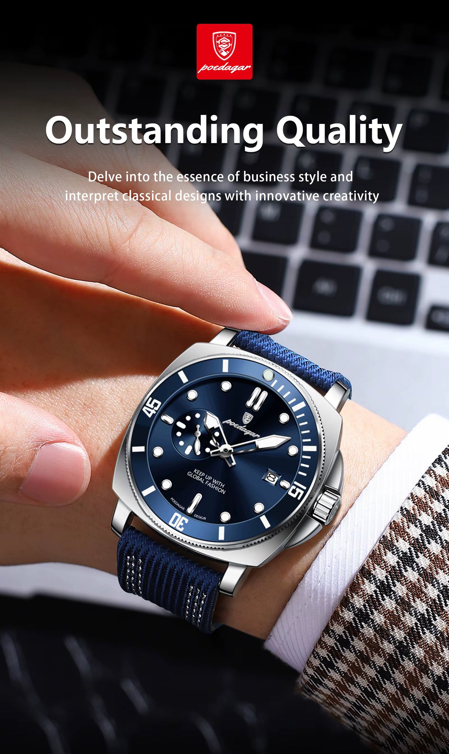 Poedagar Chrono Leather 873