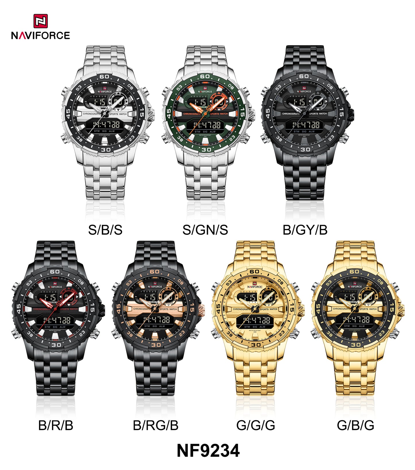 Naviforce Men Double 9234