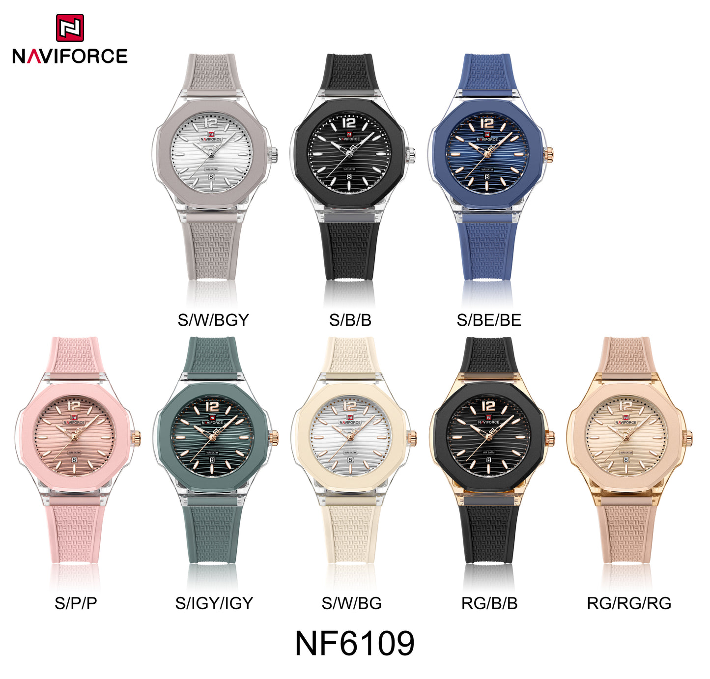 Naviforce Woman Silicone 6109
