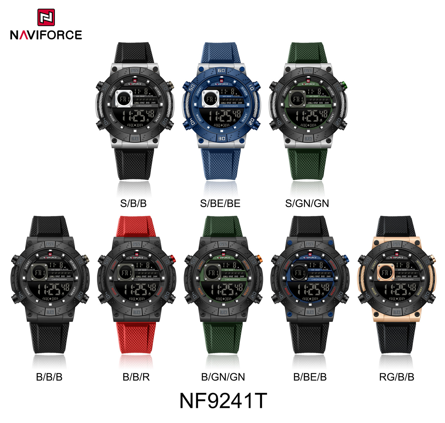 Naviforce Men Silicone 9241
