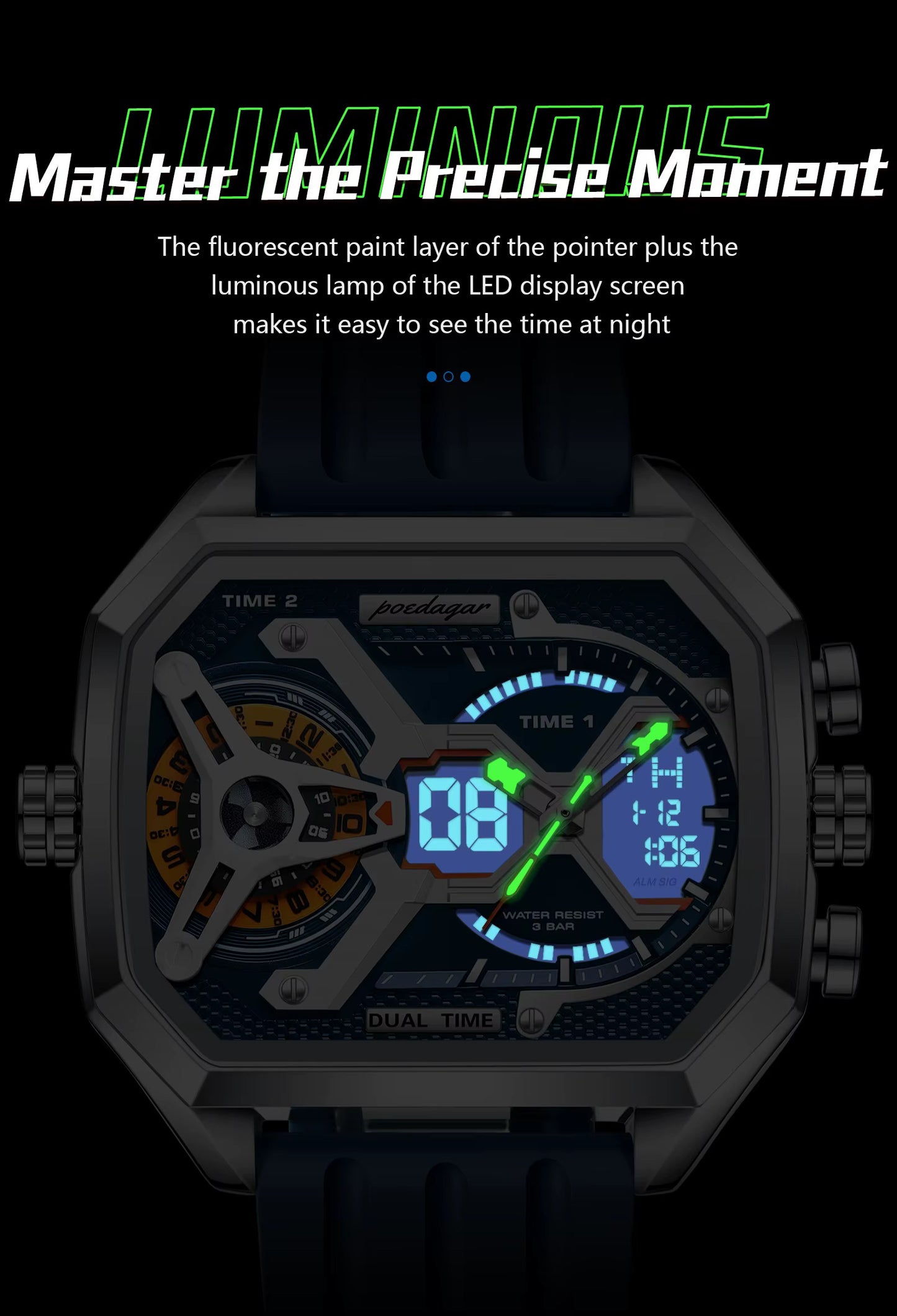 Poedagar Chrono Silicone E106