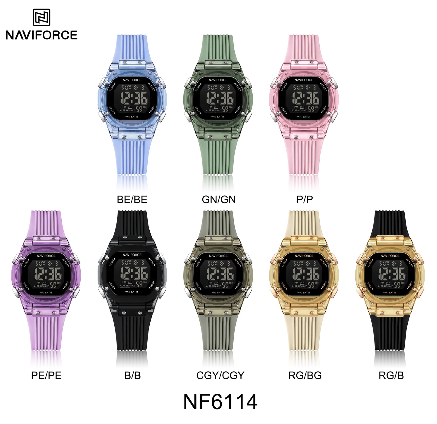 Naviforce Woman Silicone 6114