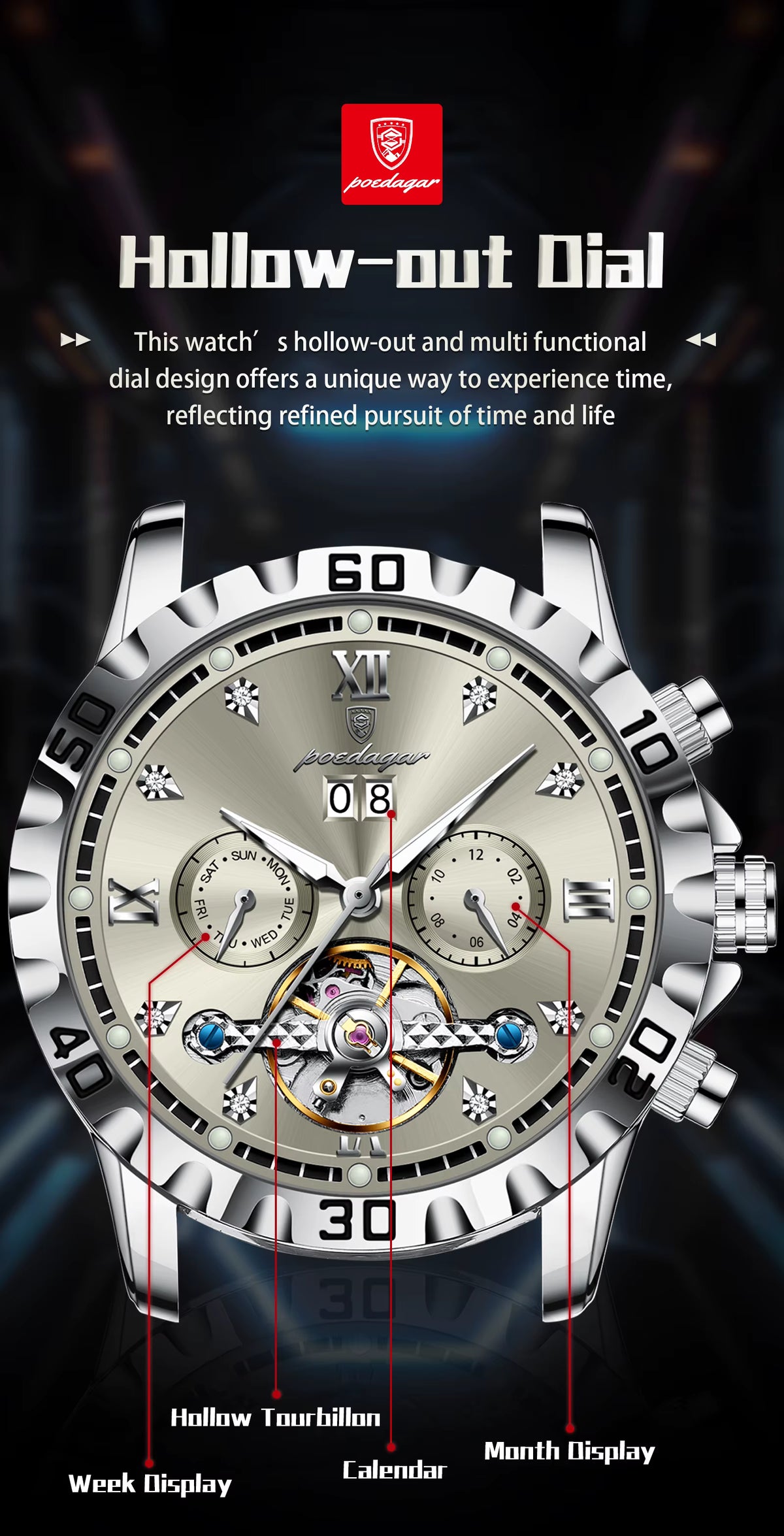 Poedagar Automatic 1418 Leather