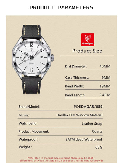 Poedagar Chrono 689 Leather