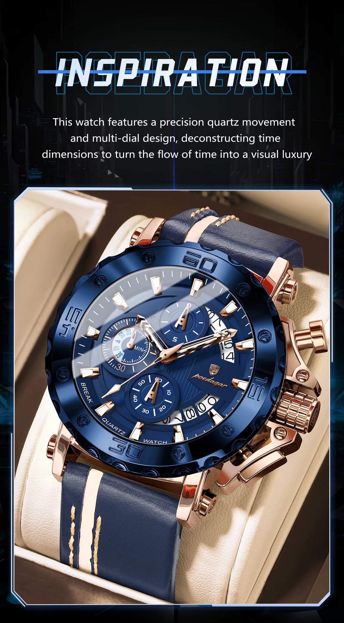 Poedagar Chrono 892 Leather
