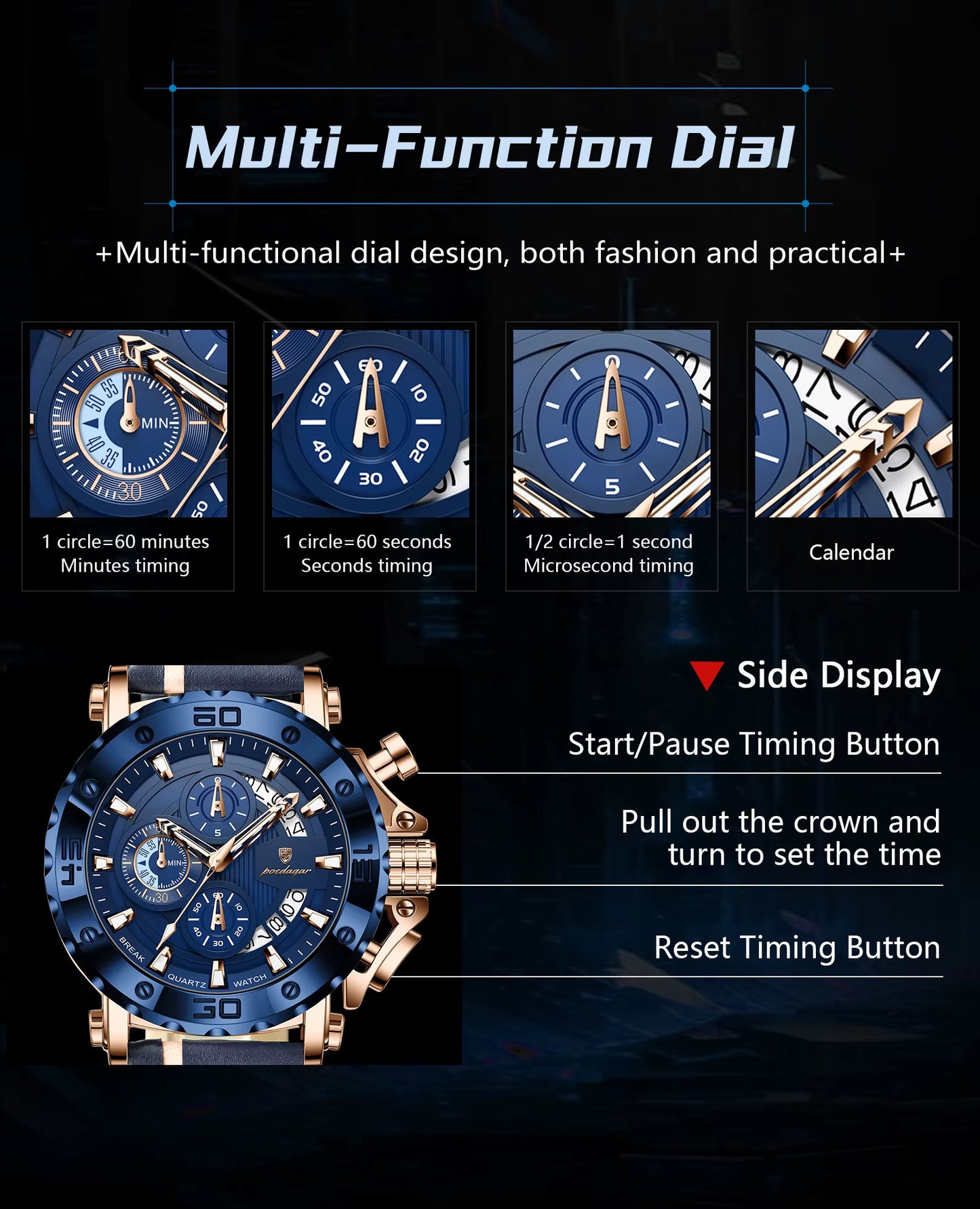 Poedagar Chrono 892 Leather
