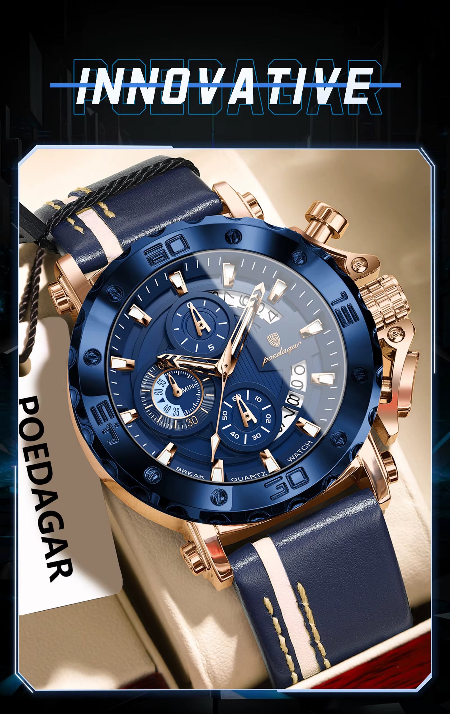 Poedagar Chrono 892 Leather