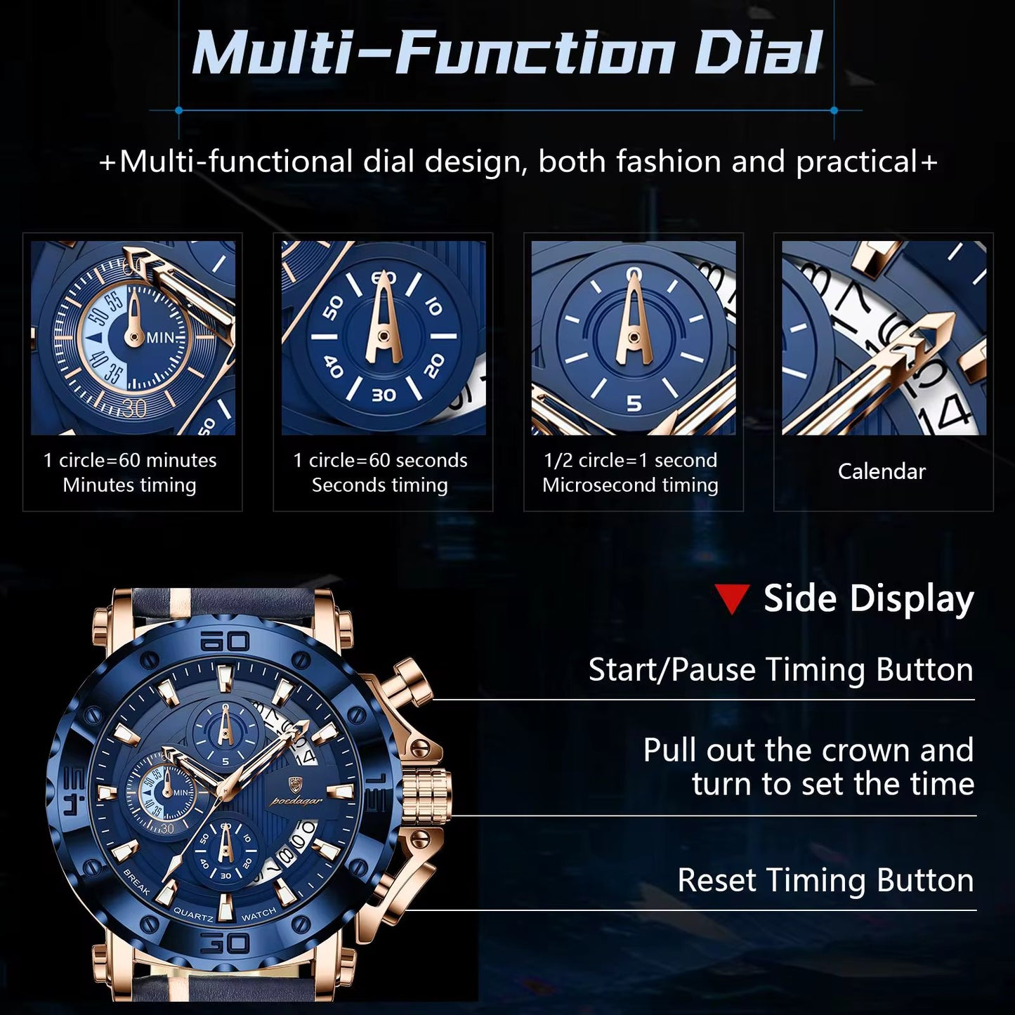 Poedagar Chrono 892 Leather