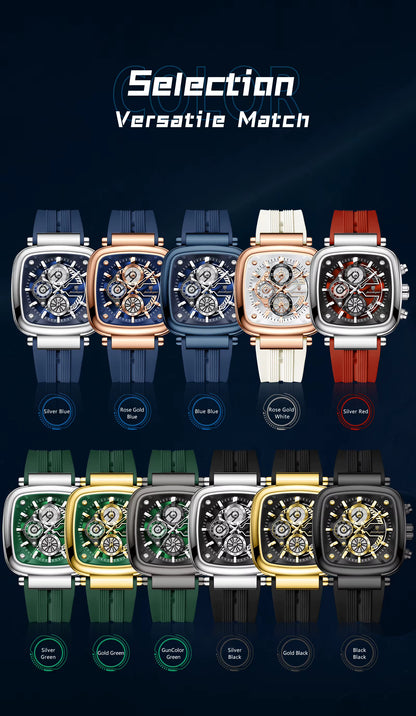 Poedagar Chrono 849 Silicone