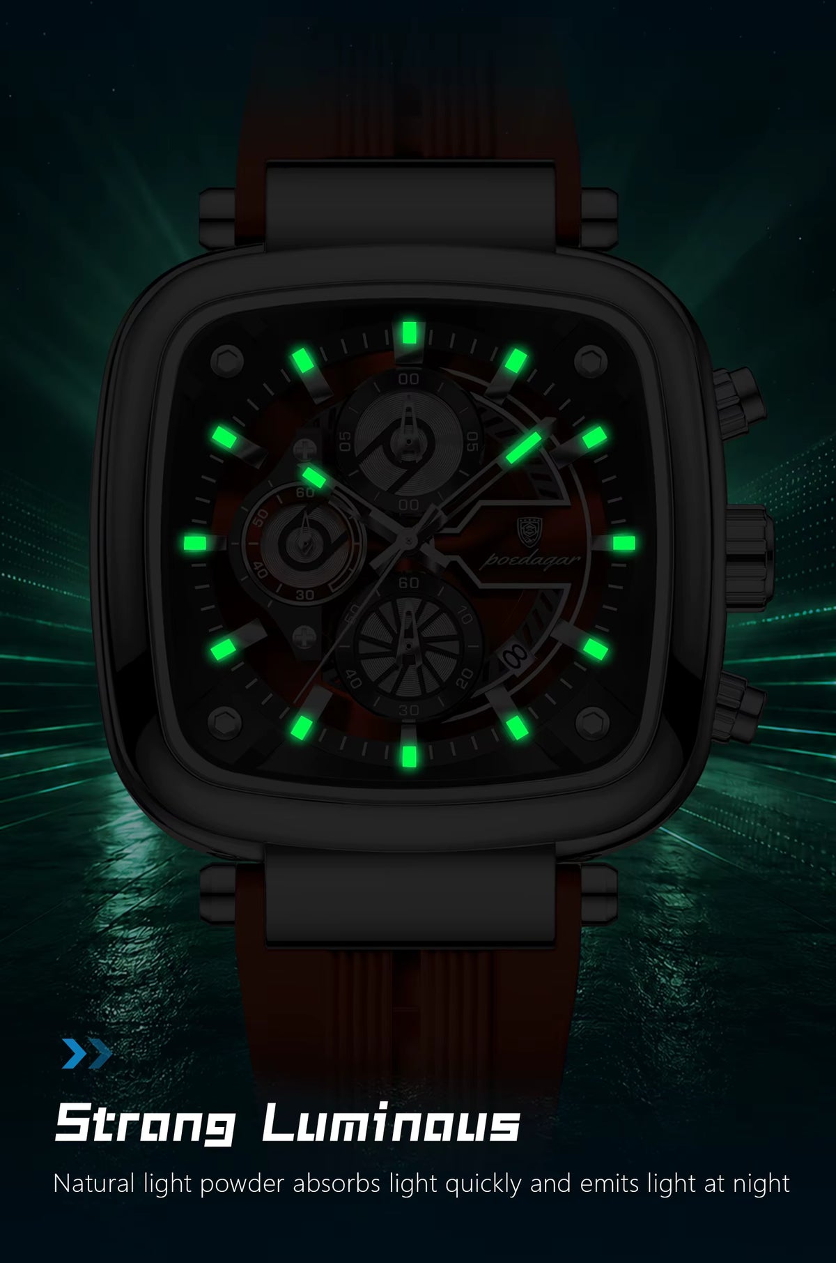 Poedagar Chrono 849 Silicone