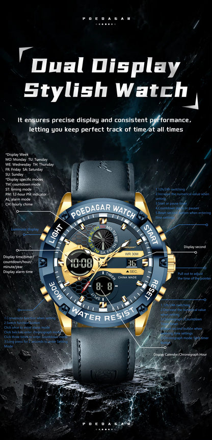 Poedagar Chrono E125 Leather
