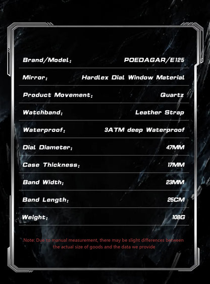 Poedagar Chrono E125 Leather