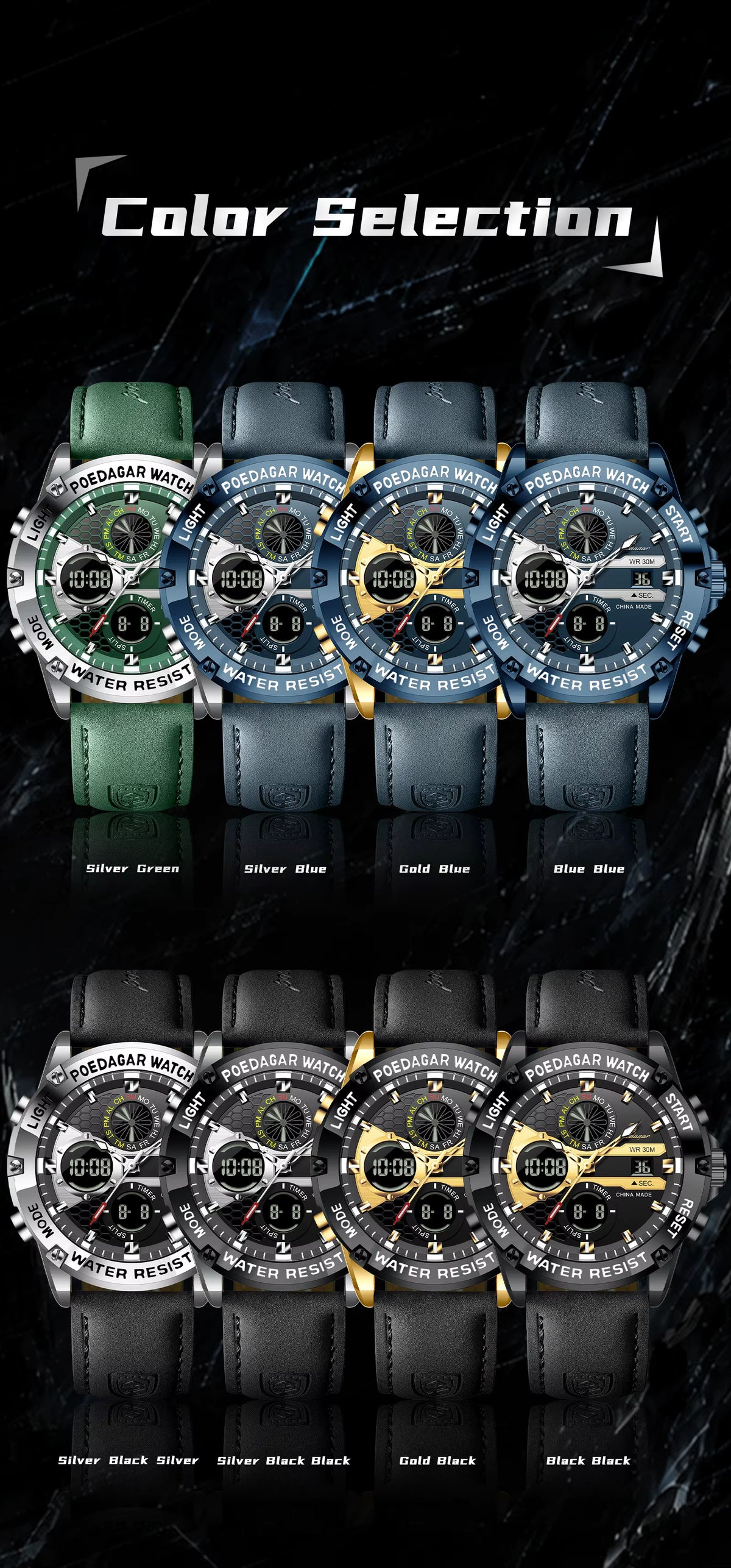 Poedagar Chrono E125 Leather