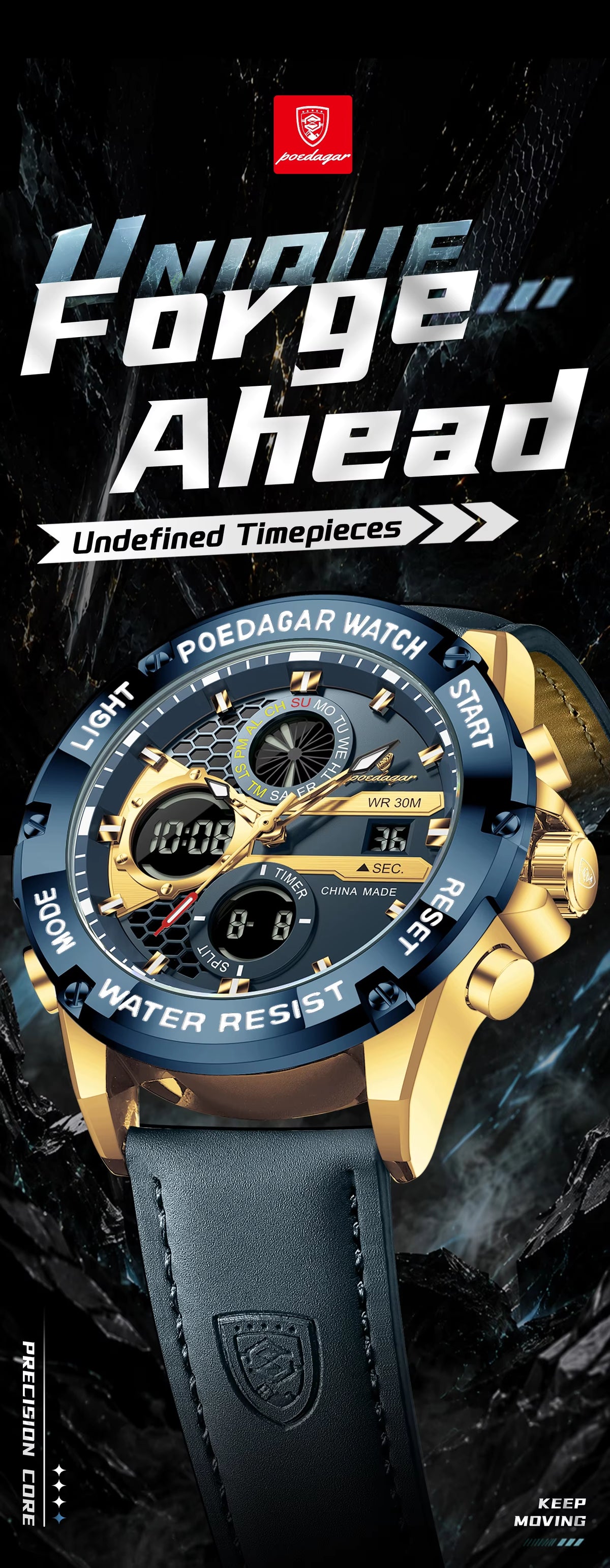 Poedagar Chrono E125 Leather