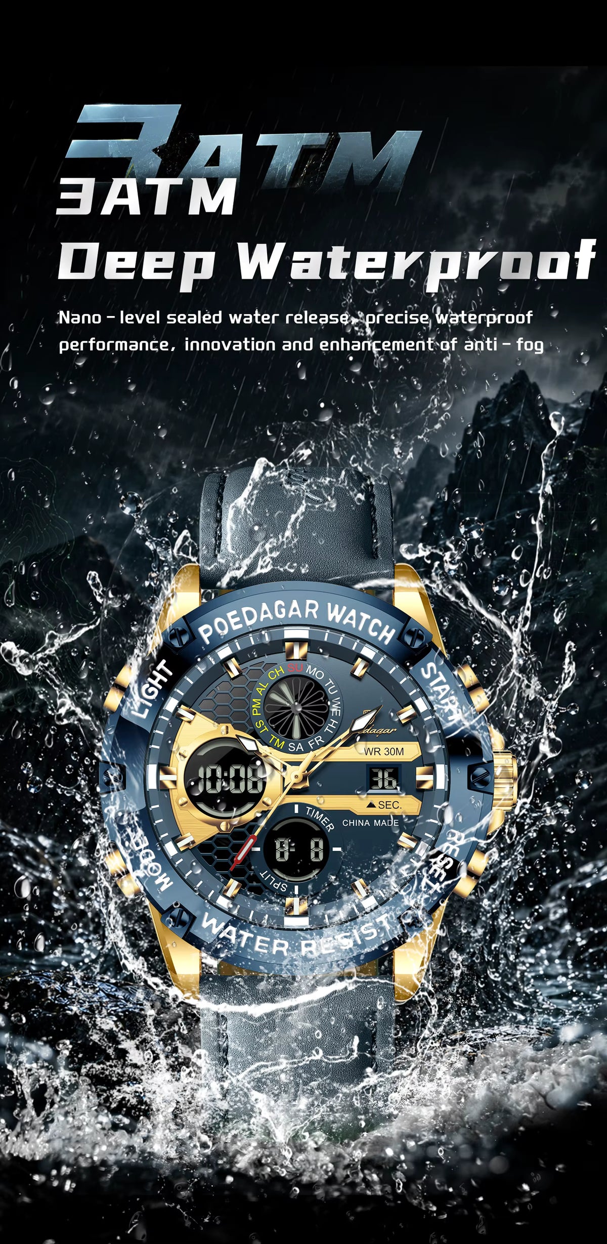Poedagar Chrono E125 Leather