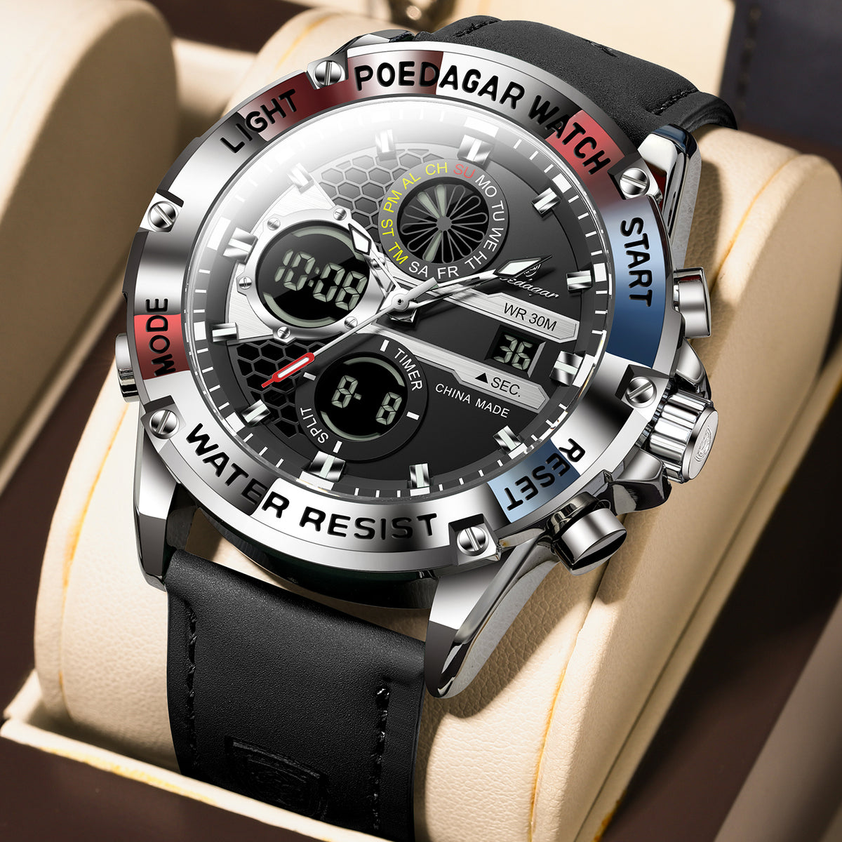 Poedagar Chrono E125 Leather