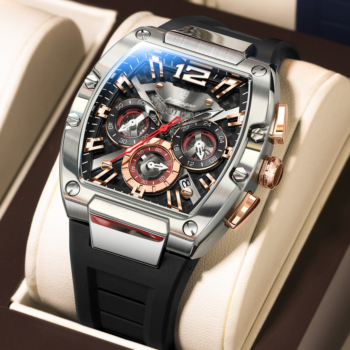 Poedagar Chrono 9051 Silicone