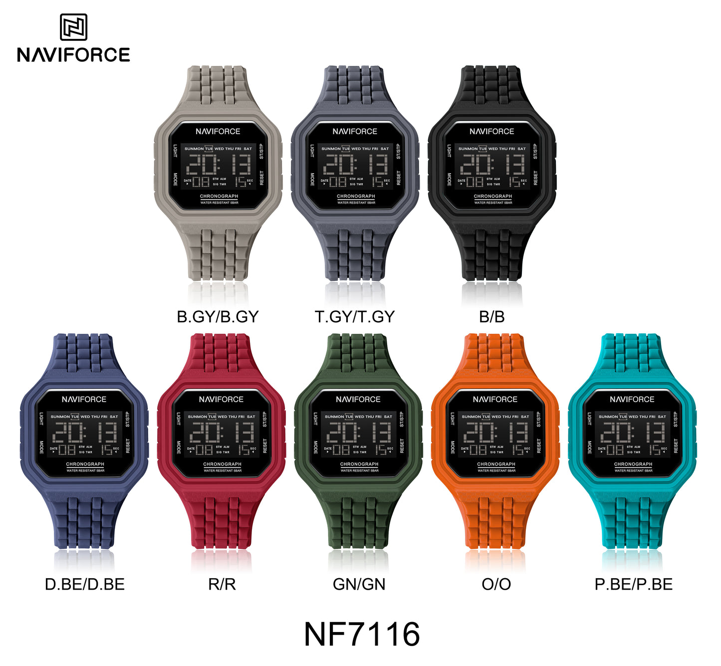 Naviforce Men Silicone 7116