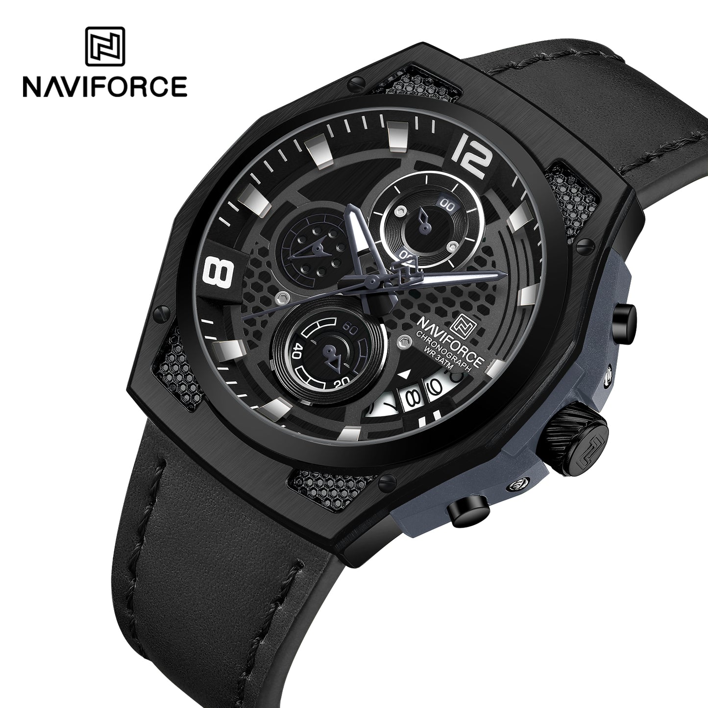 Naviforce Men Leather Chrono 8051