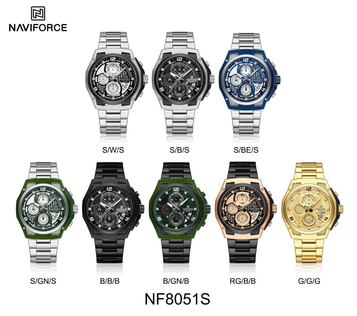 Naviforce Men Chrono 8051
