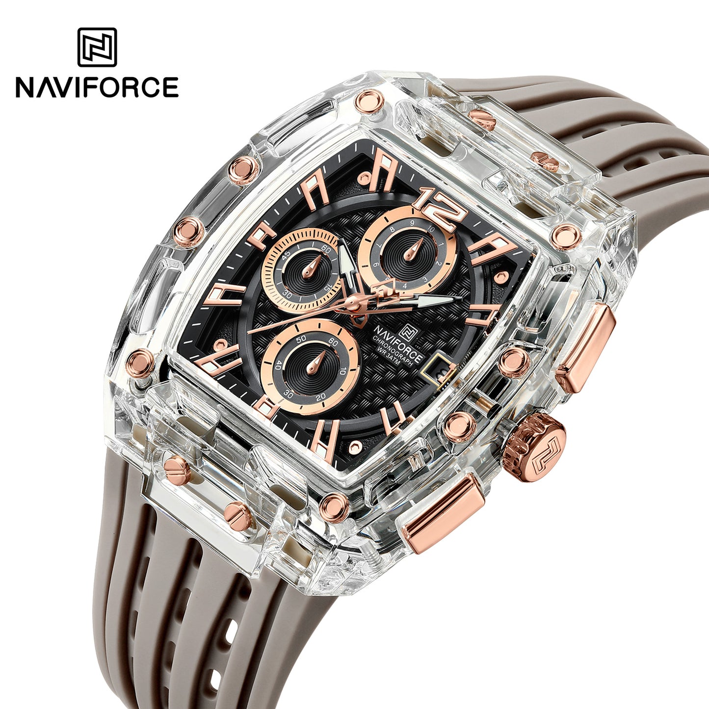 Naviforce Men Silicone Chrono 7105