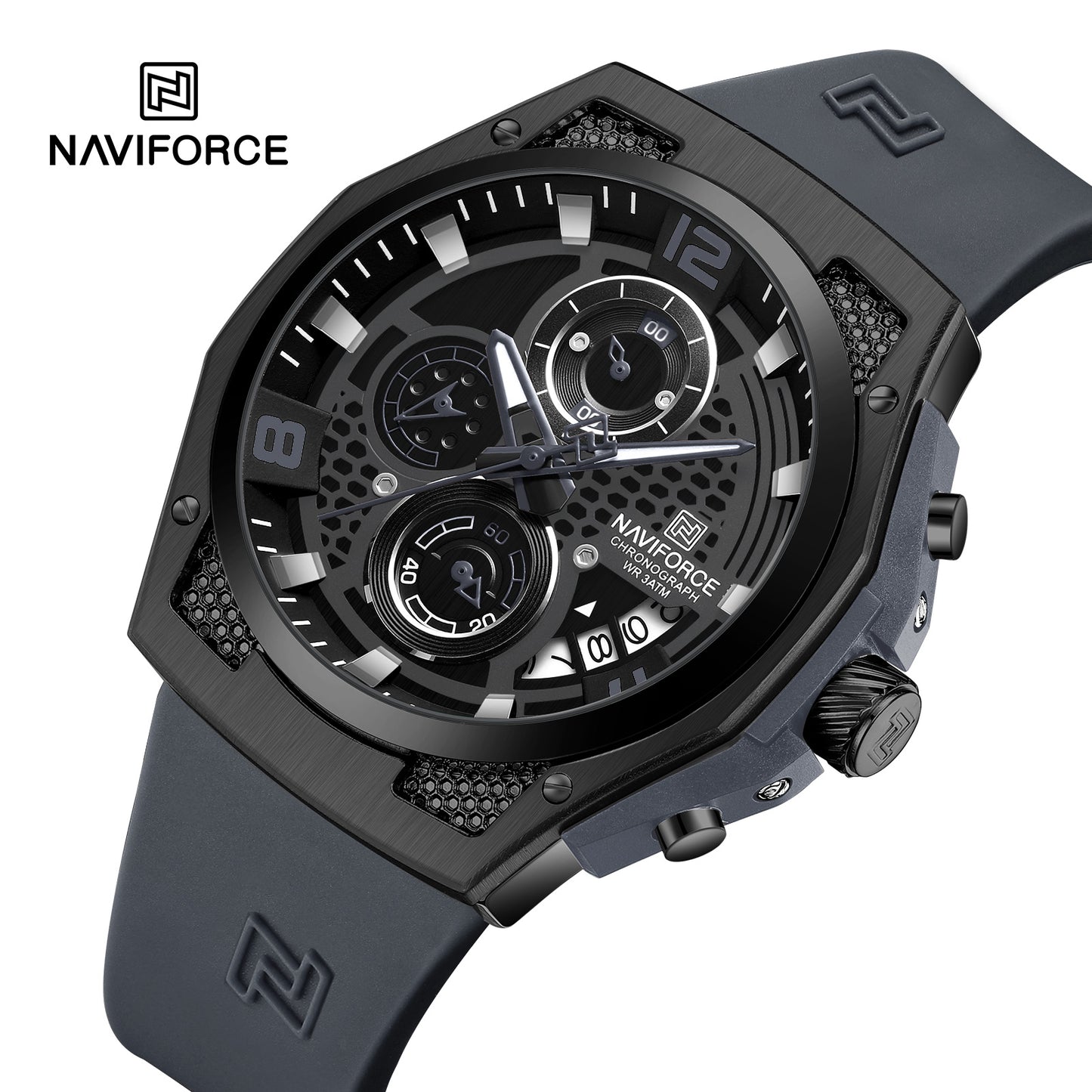 Naviforce Men Silicone Chrono 8051