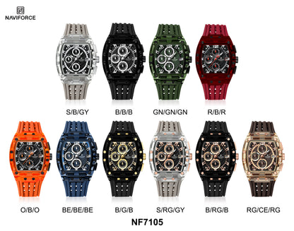 Naviforce Men Silicone Chrono 7105
