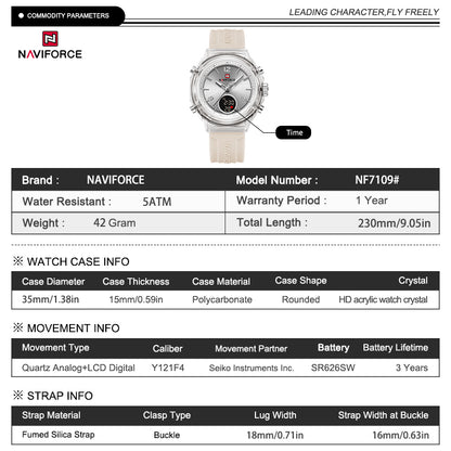 Naviforce Woman Double Silicone 7109