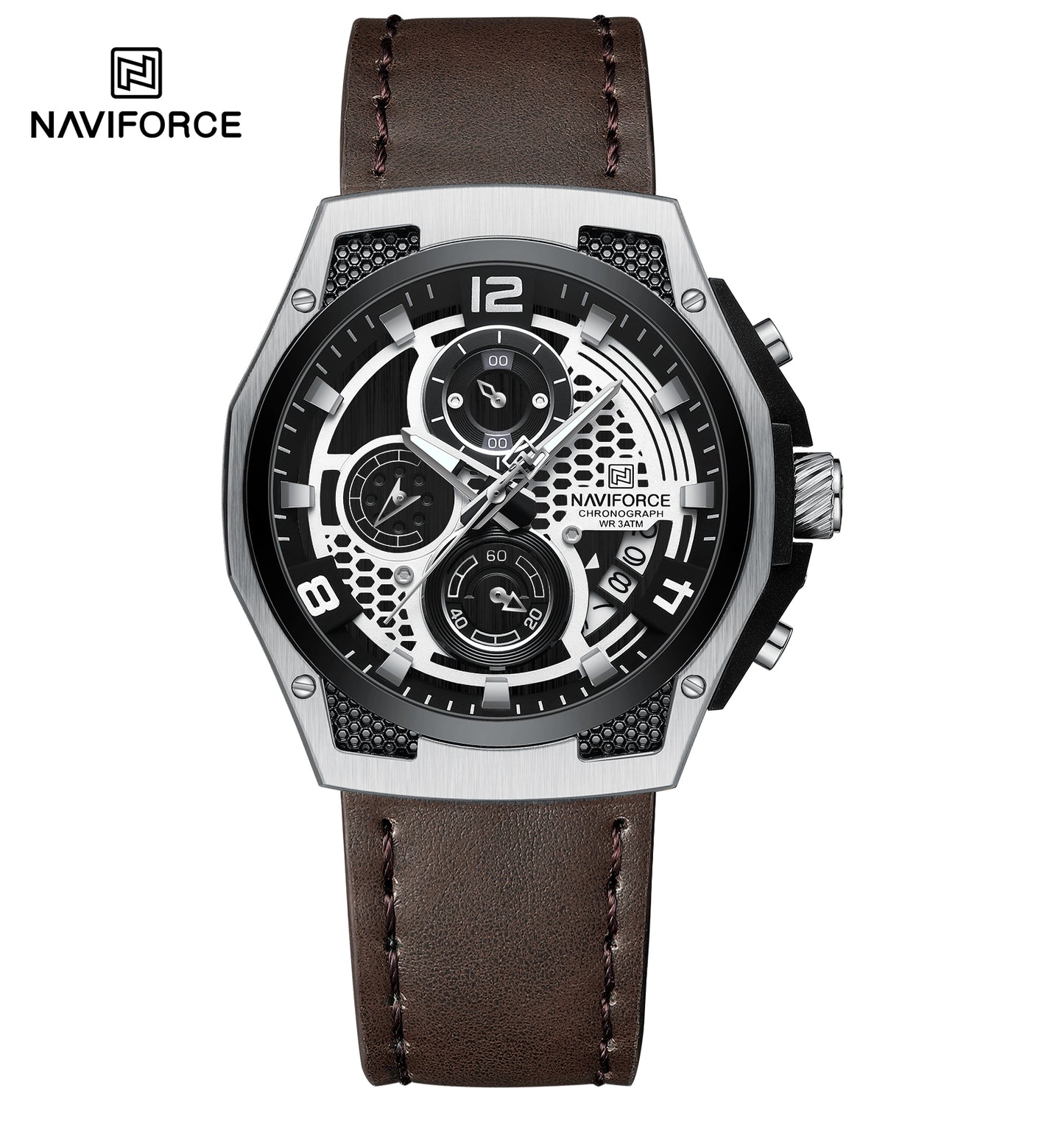 Naviforce Men Leather Chrono 8051