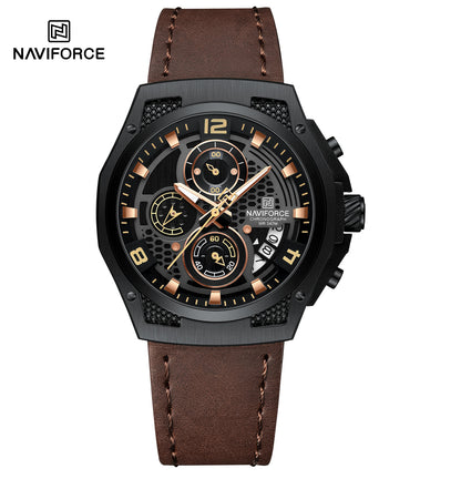 Naviforce Men Leather Chrono 8051