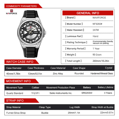 Naviforce Men Silicone 9260