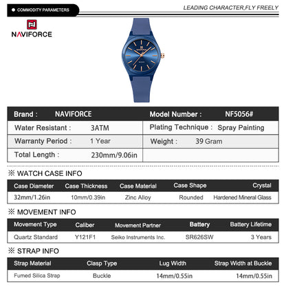 Naviforce Woman Silicone 5056