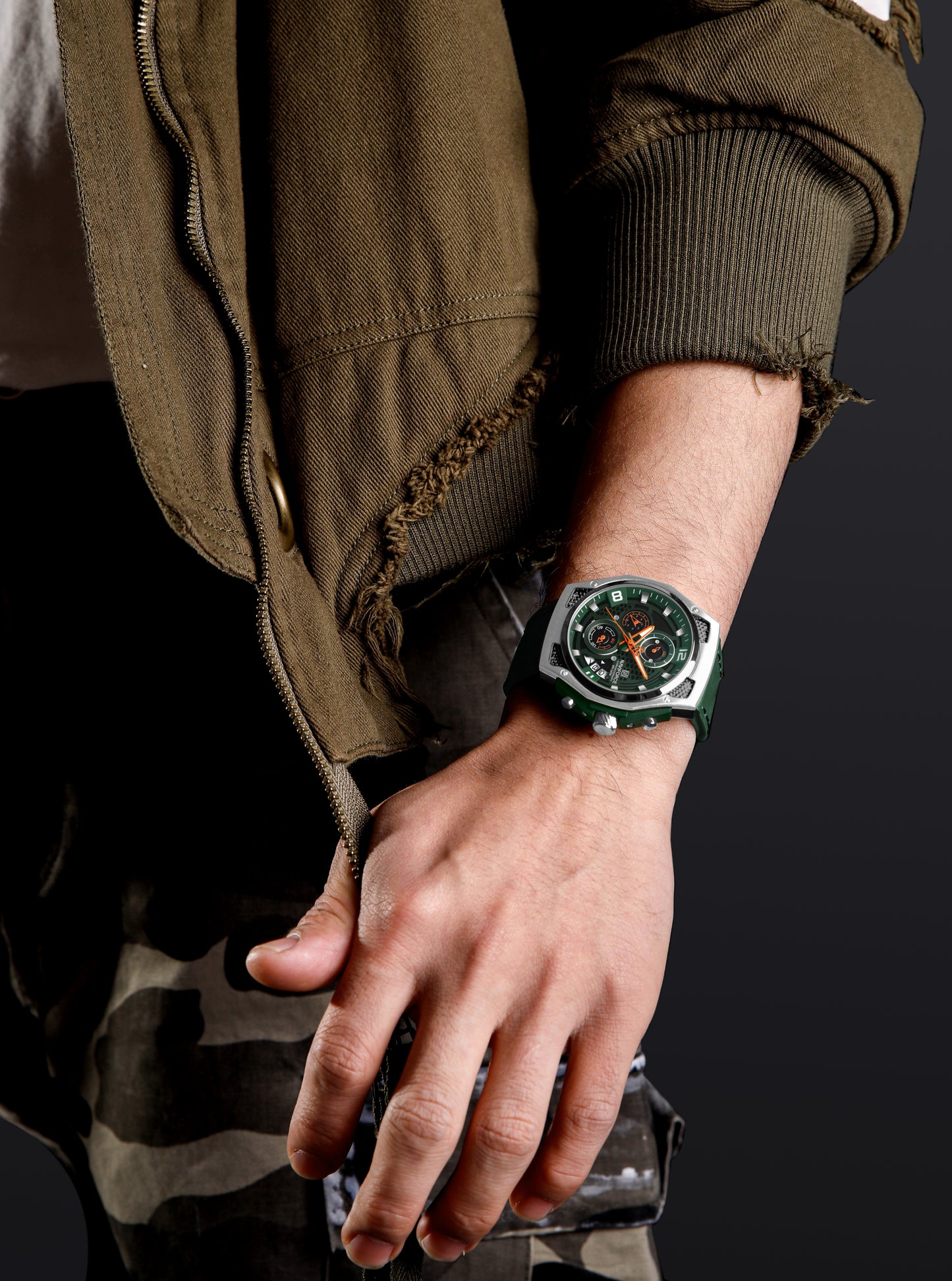 Naviforce Men Leather Chrono 8051