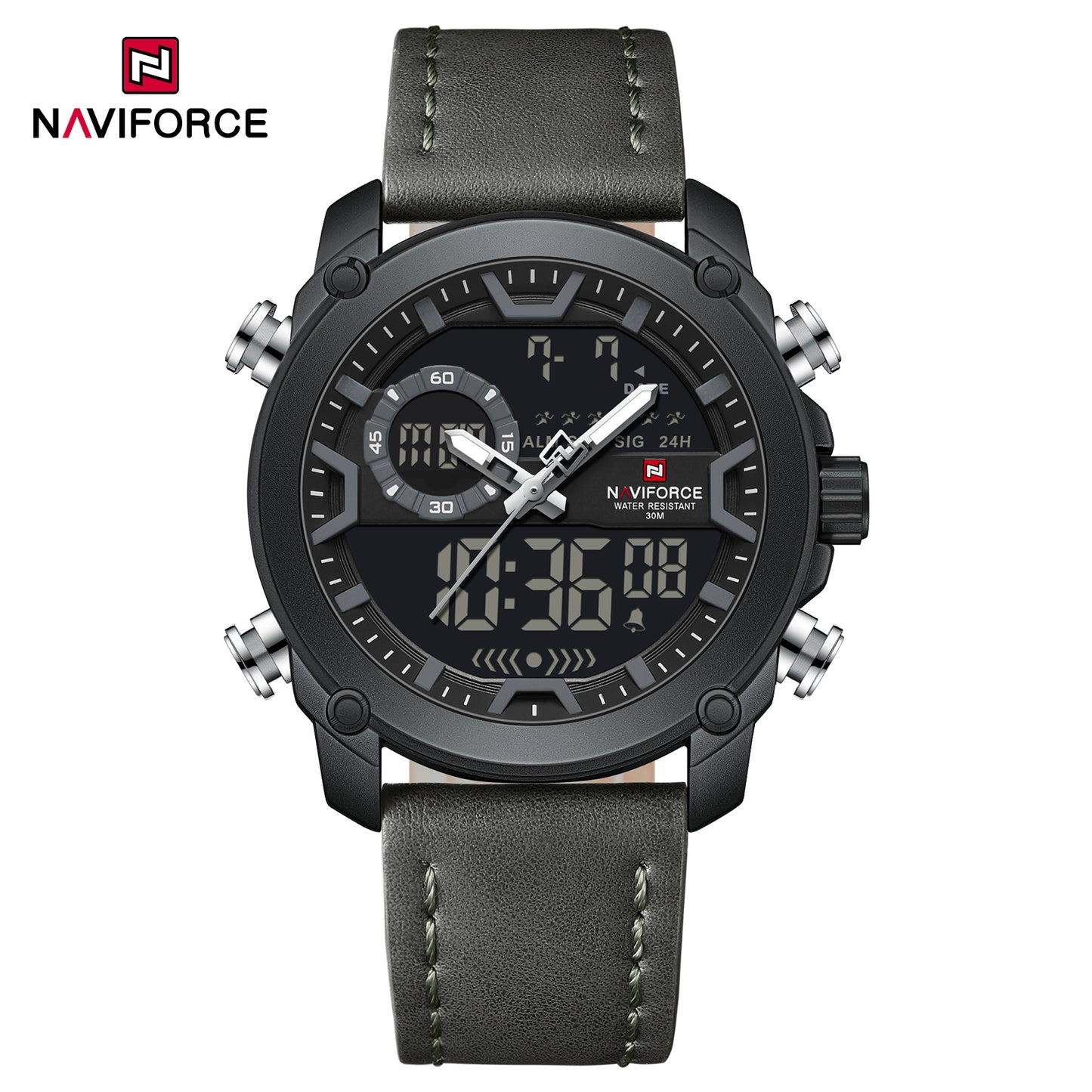 Naviforce Men Leather Double 9261