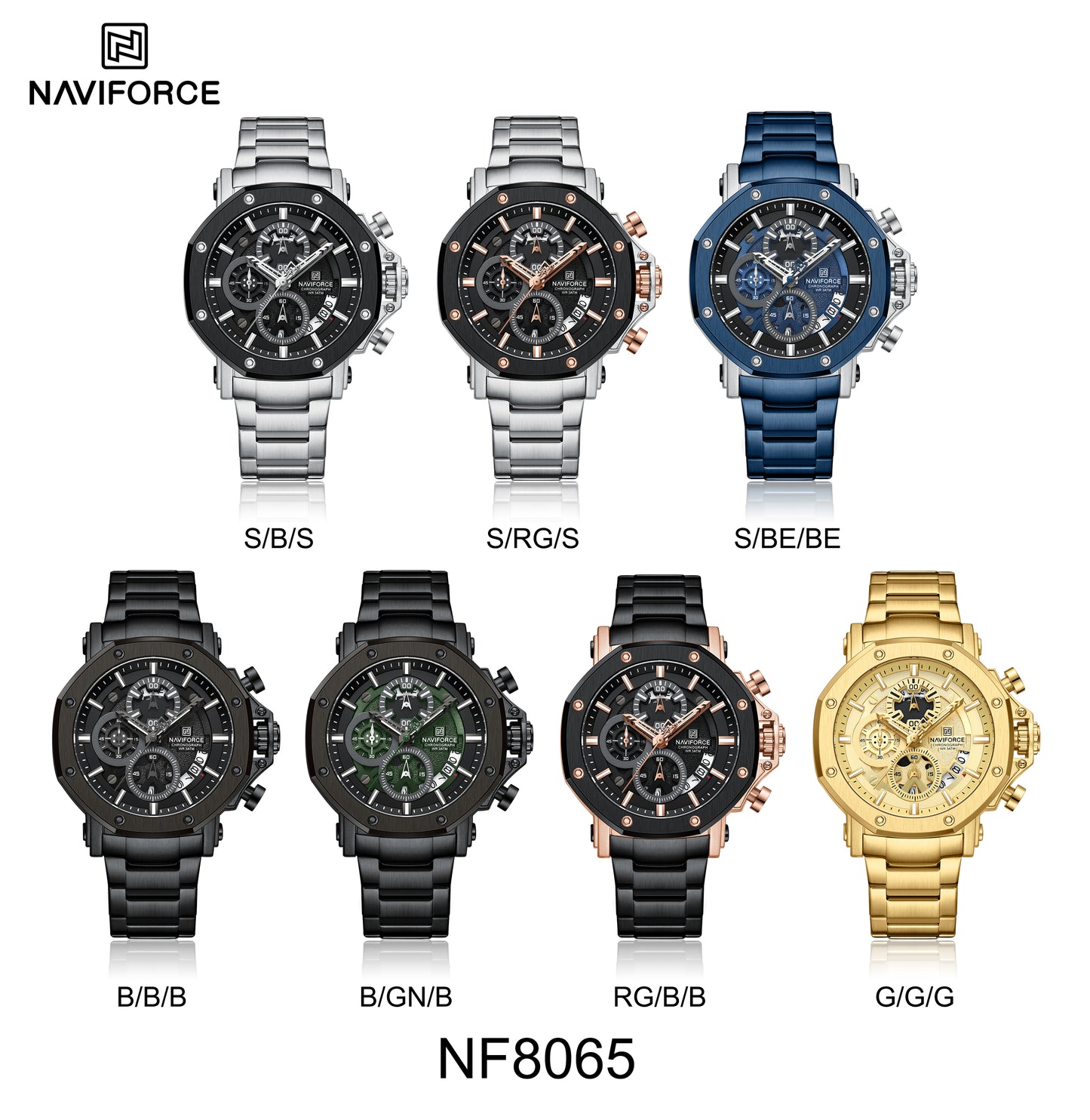 Naviforce Men Chrono 8065