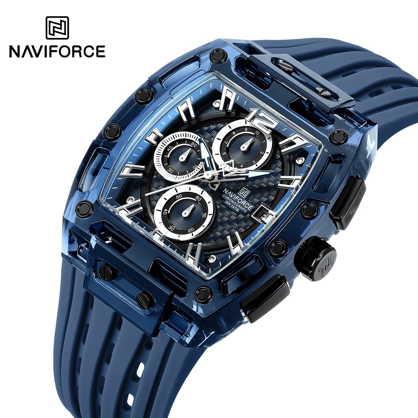 Naviforce Men Silicone Chrono 7105