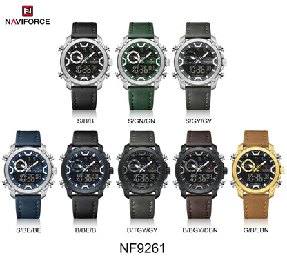Naviforce Men Leather Double 9261