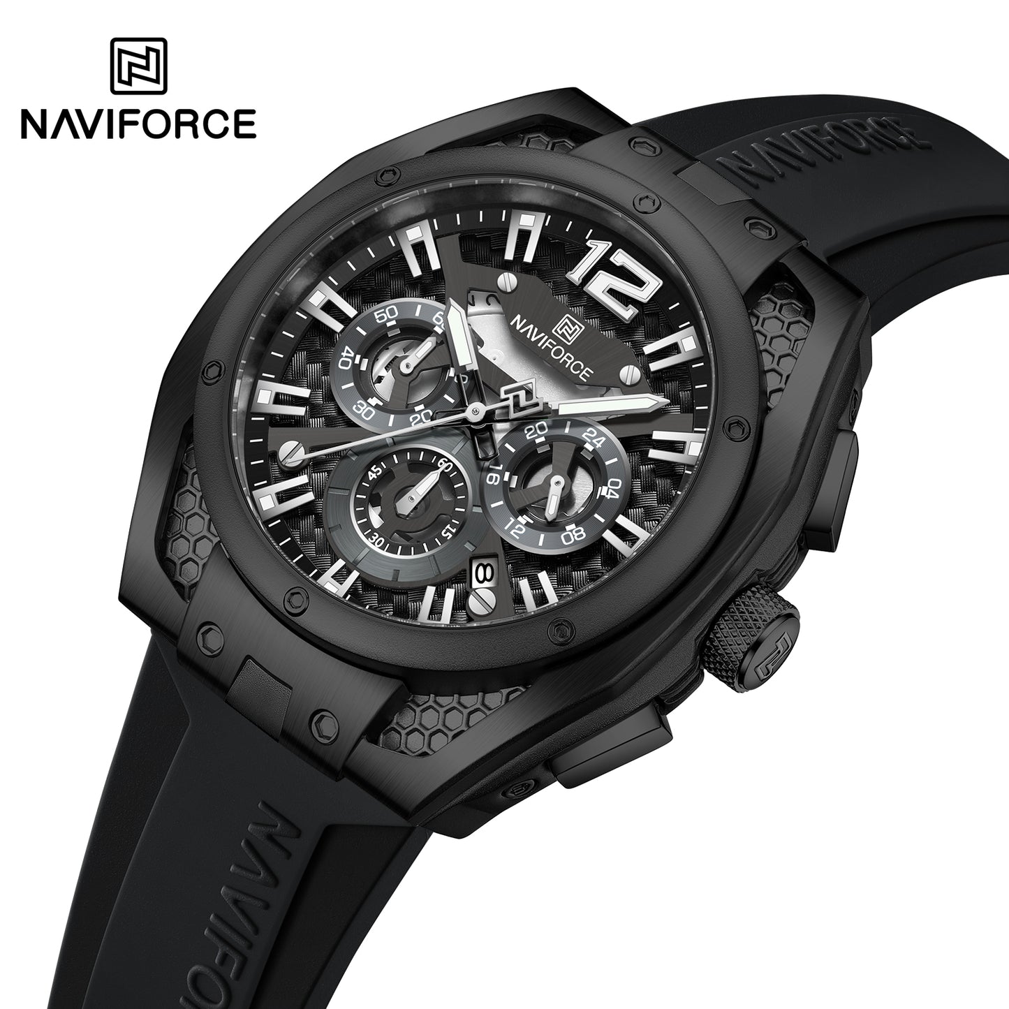 Naviforce Men Silicone Chrono 8063