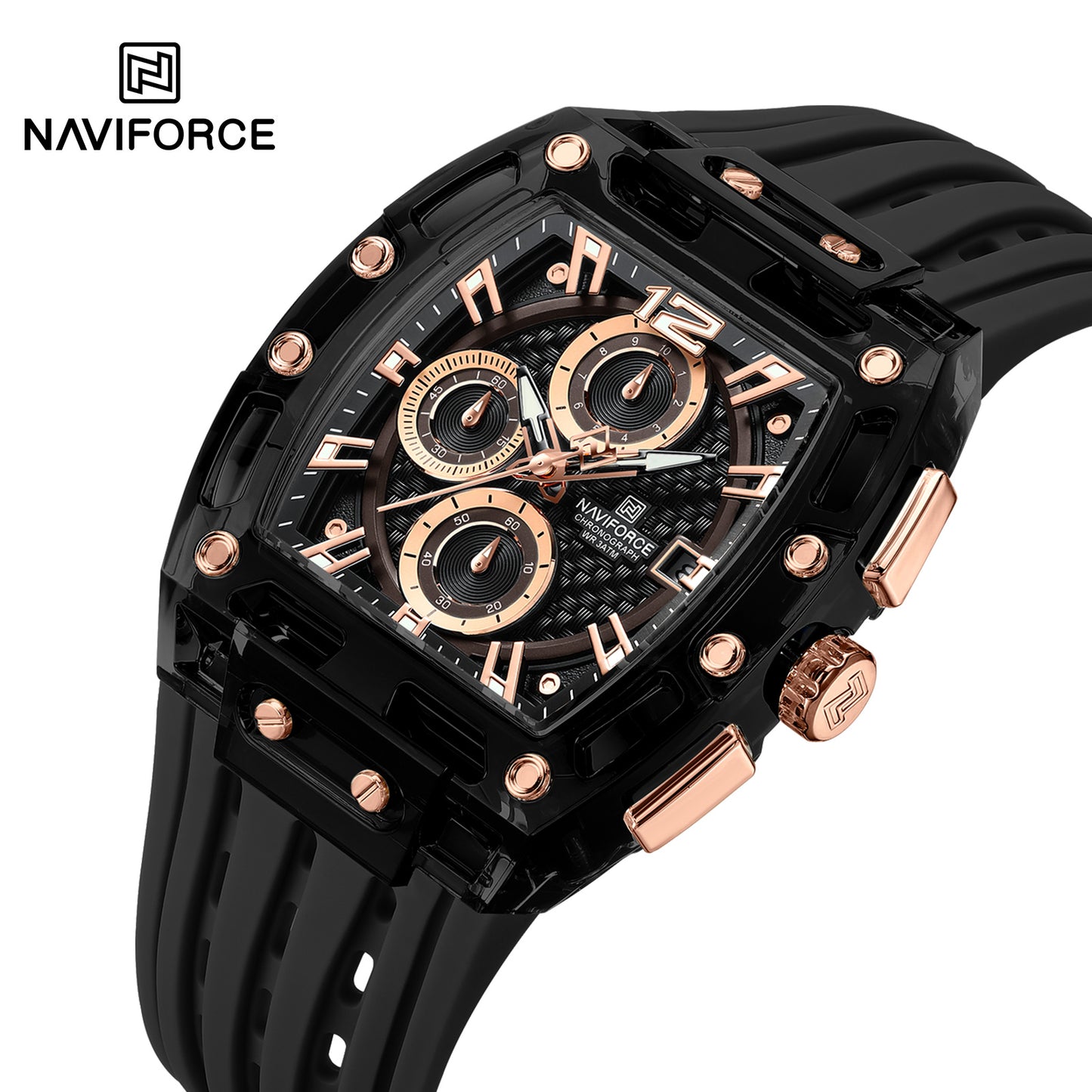 Naviforce Men Silicone Chrono 7105