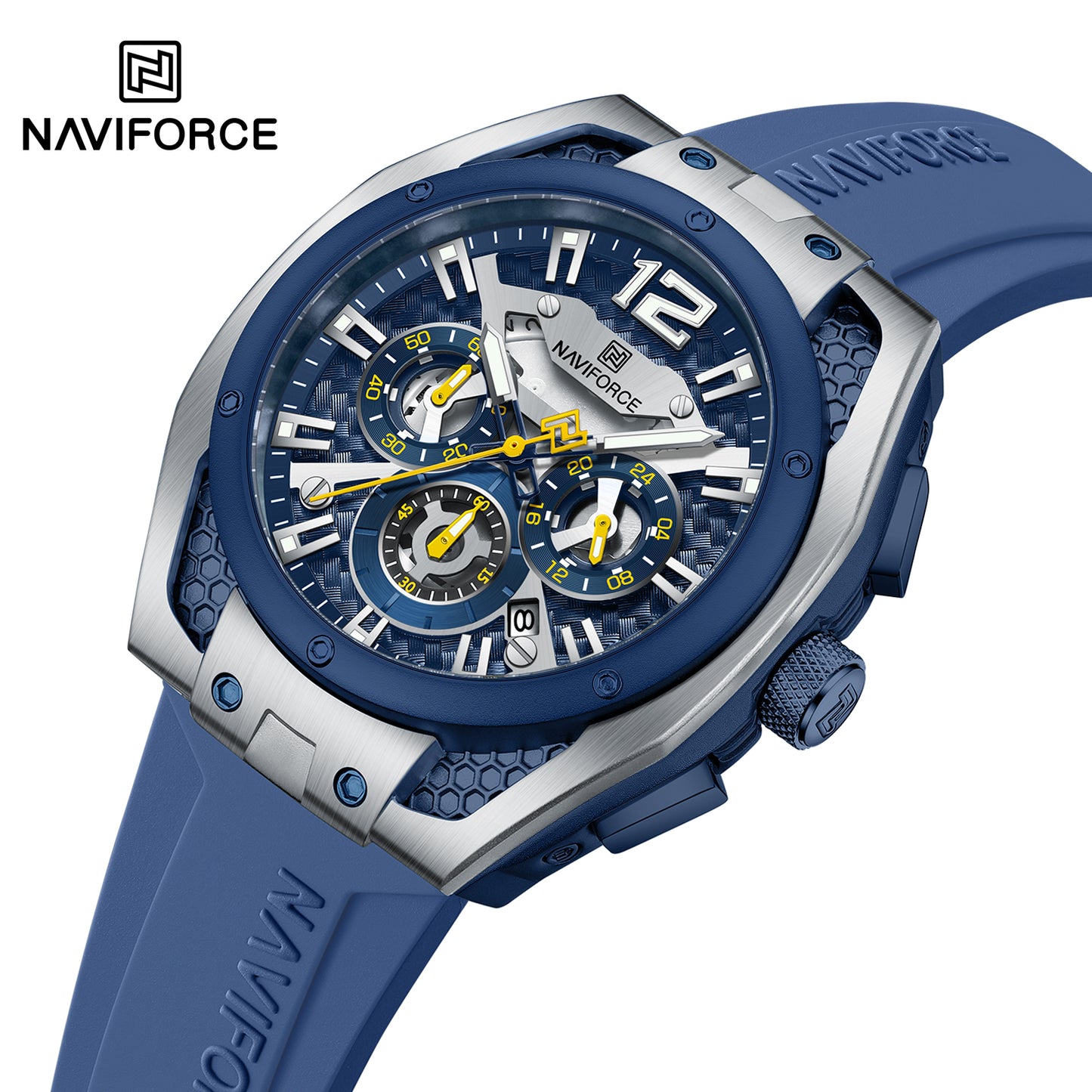 Naviforce Men Silicone Chrono 8063
